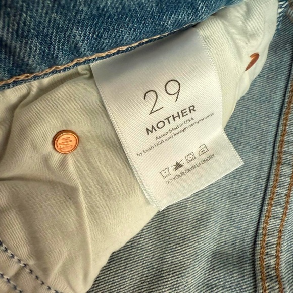 Mother Jeans - The Tomcat Crop Straight Leg Jean In World At My Feet - Size 29 - Picture 7 of 8